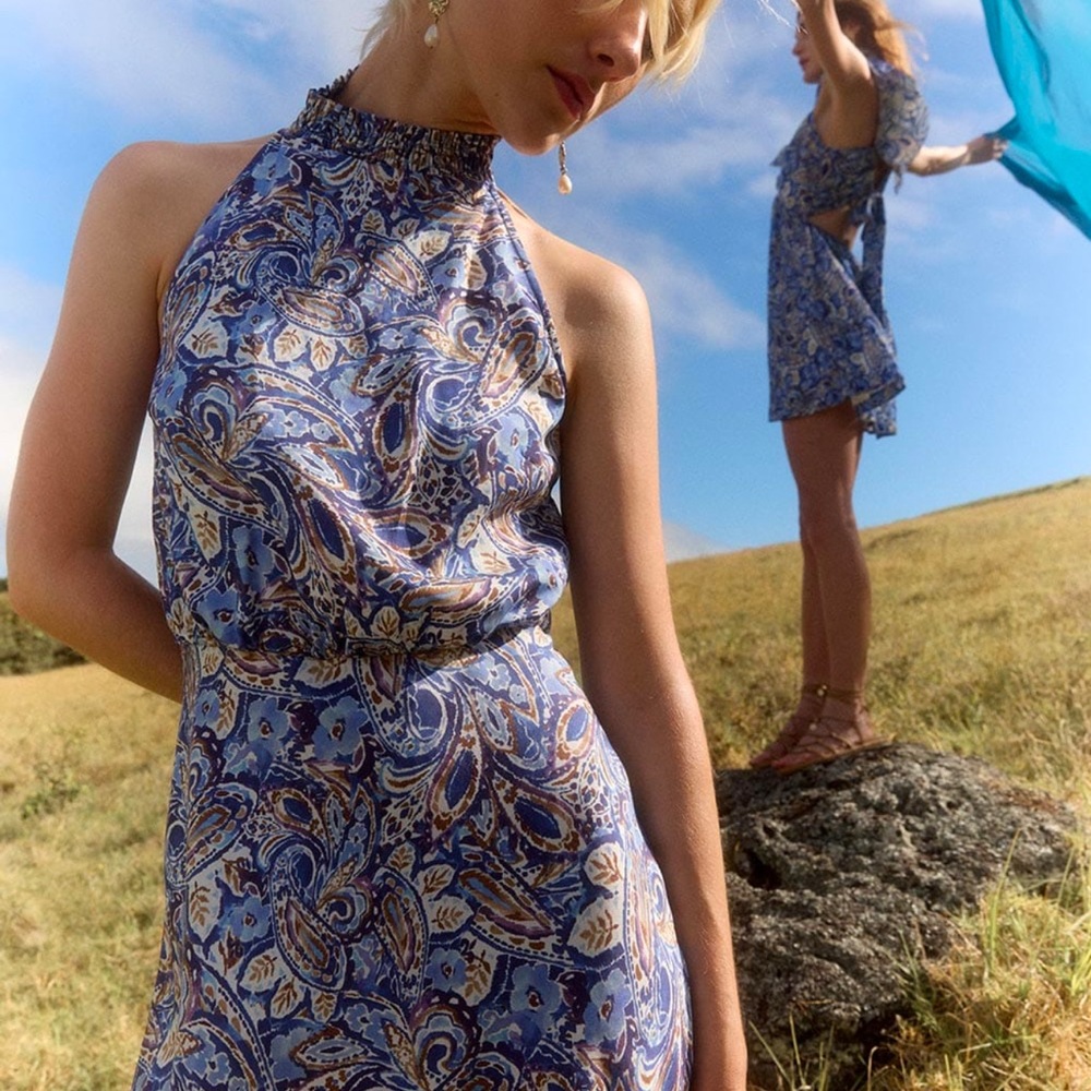 Kivari Dakota Watercolor Paisley Dress - Picture 7 of 8